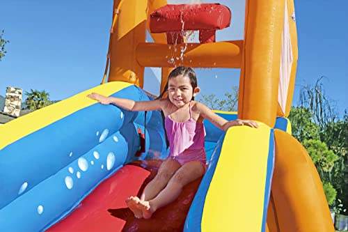 Bestway H2OGO Turbo Splash Water Zone Water Park | Outdoor Mini Water Park with Built-in Slide, Water Gun and Climbing Wall for Kids and Adults