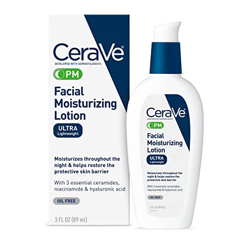 CeraVe Moisturizing Facial Lotion PM, 3 Ounce