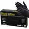 Packware Nitrile Disposable Black Gloves - Latex & Powder Free Work Gloves - Non-Sterile Natural Rubber Gloves for Medical Use, Sensitive Skin, Cleaning and General Use - 100pcs (Large) Black