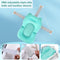 Baby Bathtub with Water Temperature Sensor for Newborn, Collapsible Baby Bath Tub for Travel and Easy Storage, Portable Baby Bathing Tubs & Seats with Support Pad and Thermometer (Blue)