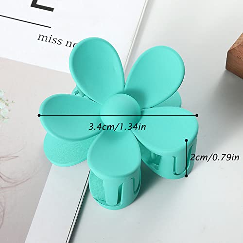 12Pcs Small Flower Hair Claw Clips,DanziX Flower Shaped Hair Clips,1.35 Inch Mini Hair Jaw Clips/Hair Clamps Nonslip Clip/Hair Accessories for Women Girls Kids