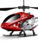 Remote Control Helicopter, S107H Aircraft with Altitude Hold, One Key take Off/Landing, 3.5 Channel, Gyro Stabilizer and High &Low Speed, LED Light for Indoor to Fly for Kids and Beginners(Red)