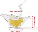 2 Pack Bird Lemon Lime Squeezer - Manual Lemon Citrus Juicer - Bird Shaped Lemon Squeezer - Acrylic Glass Wedge Lemon Lime Squeezer Press - Cute Kitchen Gadgets Accessories