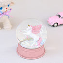 Unicorn Snow Globe for Girls, 100MM Pink Glitter Glass Snow Globes for Kids Women Adults Home Decor Birthday Gift