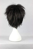 COSPLAZA Cosplay Wig Short Rock Spiky Straight Dark Black Heat Resistant Synthetic Hair 30cm Anime Full Hair