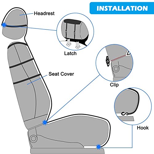 Big Ant Sheepskin Seat Covers, Sleek Design Authentic Australian Full Size Car Seat Pad Soft Long Wool Warm Seat Cushion Cover Winter Protector - Universal Fit for Cars Driver Seat Office Chair(Gray)