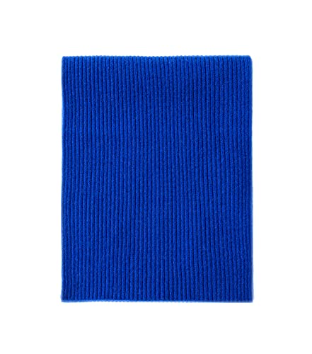 Lallier Cashmere Wool Scarf, Ultra Soft Classic Ribbed Solid Color Winter Scarf for Men and Women with Gift Box, Sapphire Blue, One size