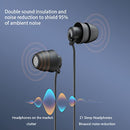 Anti-Noise Sleeping Headphones with Microphone Button Control Headset Noise Cancelling Earphone Supply Household, Double 3.5mm Black