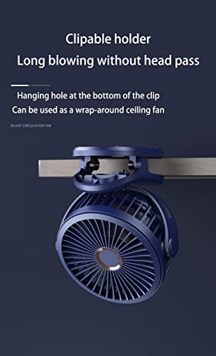 10000Mah Clip on Fan, Small Desk Stroller Fan Battery Operated with Rechargeable USB & Clip, 4 Speed 720 Rotation Portable Quiet Fan, Perfect for Baby Stroller, Traveling, Office