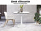 Levede Dining Table Kitchen Swivel Marble Tulip Outdoor Round Metal White 80cm