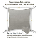 Shade&Beyond Sun Shade Sail 10'x10' Square Canopy Sail Sunshade UV Block for Patio Yard Backyard Light Grey