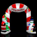 Jingle Jollys Christmas Inflatable Illuminated Santa Archway, Outdoor Decorations, 3M Cold White LED Lights with Pegs and Ropes Set Built-in Pump Lawn Yard Decor