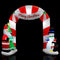 Jingle Jollys Christmas Inflatable Illuminated Santa Archway, Outdoor Decorations, 3M Cold White LED Lights with Pegs and Ropes Set Built-in Pump Lawn Yard Decor