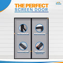 Magnetic Screen Door, French Door, Durable Fiberglass Double Door Screen Mesh Curtain to Keep Bugs Out