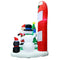 Jingle Jollys Christmas Inflatable Illuminated Santa Archway, Outdoor Decorations, 3M Cold White LED Lights with Pegs and Ropes Set Built-in Pump Lawn Yard Decor