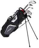 Top Line Men's Right Handed M5 Golf Club Set for Tall Men (Height 6'1" - 6'4"), Includes Driver, Wood, Hybrid, 5, 6, 7, 8, 9, PW Stainless Irons with True Temper Shafts, Putter, Stand Bag & 3 HCs