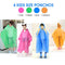 Beedove Rain Poncho for Kids, 4 PCS Waterproof Rain Hooded Poncho, Lightweight Reusable Foldable Long Clear Raincoat for Children