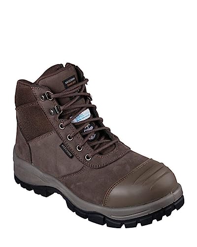 Skechers Men's SKX Composite Toe Work Boot, Chocolate, US Size 9