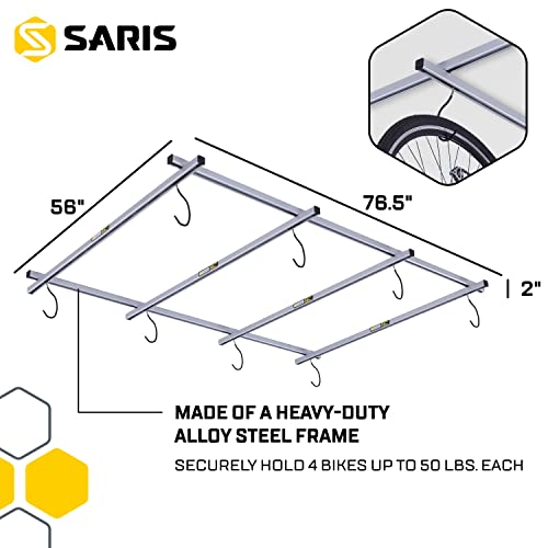 Saris Glide Bike Storage Ceiling Rack Grey, Standard