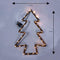 SHATCHI Christmas Tree Silhouette LED Hemp Rope Lights Xmas Decoration Battery Operated Holiday Garden Home Wall Room Hanging Décor