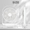 Bigqin USB Desk Fan Table Fans 4000Mah 4 Speed Modes Silent Bed Fan with Light 330°Rotatable Strong Airflow Desktop Cooling Fan for Home Bedroom Office Car Camping Outdoor,White