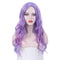 STfantasy Rainbow Wigs for Women Long Wave Natural Synthetic Wig Girl Cosplay Costume Party 23Inches (Rainbow Purple)