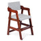 Ezebaby Wooden High Chair for Toddlers to Teens, Adjustable Kids Study Chair with Steps, Kids Dining Chair with Removable Cushion (Nut-Brown)