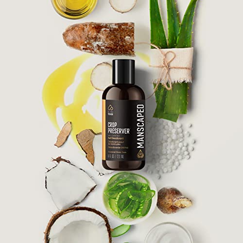 MANSCAPED™ The Crop Preserver™, Men's Ball Deodorant, Male Care Hygiene Moisturizer, Anti-Chafing Groin Protection With Cooling Aloe Vera, 4 oz