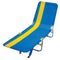 RIO beach Portable Folding Backpack Beach Lounge Chair with Backpack Straps and Storage Pouch, Yellow Stripe