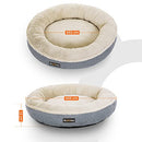 FEANDREA Dog Bed, Dog Sofa, Cat Bed, Donut Shape, Round, 55 cm Dia, Grey PGW55G