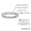 (White-Gold, 7) - Vir Jewels 14K Gold Diamond Eternity Ring (1.50 CT)