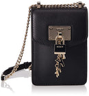 DKNY Women's Everyday Multipurpose Crossbody Handbag, Black/Gold Elissa Small, One Size