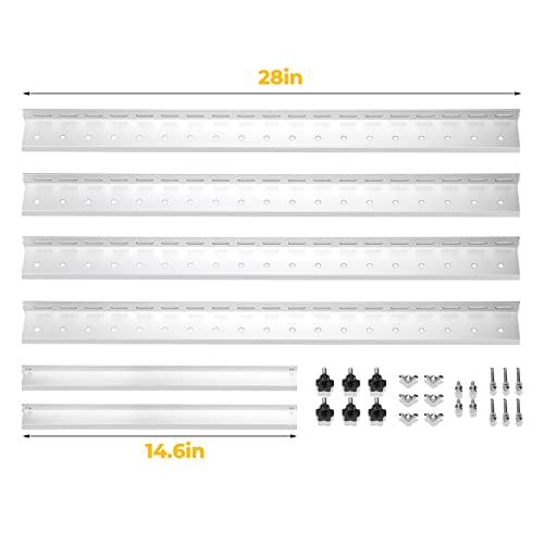 BougeRV 28in Adjustable Solar Panel Tilt Mount Brackets with Foldable Tilt Legs, Solar Panel Mounting Support up to 100 150 200 Watt Solar Panel for Roof, RV, Boat, and Off-Grid