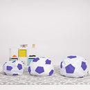 Posh Beanbags Bean Bag Chair, Large-38in, Sports Soccer Ball Purple and White
