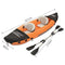 Bestway Inflatable Kayak, 2 Person Kayaks Boat Fishing Canoe Water Park Kayaking Equipment, Padded Board Seats and Aluminium Paddle Oars 3.21 x 0.88m Orange