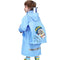 Kids Raincoats Astronaut Blue Waterproof Rain Jacket Hooded Rain Poncho Children Rainsuit Rainwear with Backpack Cover for 6-8 Years Boys Girls