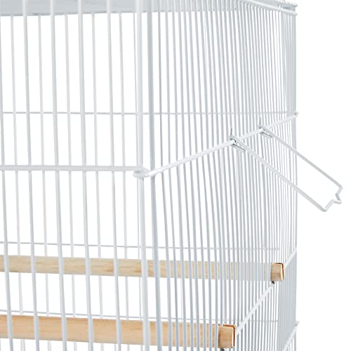 Yaheetech 30-inch Stackable Flight Bird Cages for Parakeets Cockatiels Conures Finches Budgies Lovebirds Canaries Small Birds Parrots Birdcage, White