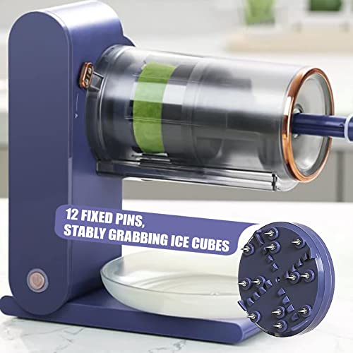 Ice Shaver, Electric Shaved Ice Machine with Ice Tray, Portable USB Charge Ice Crusher, Slushie Machine, Snow Cone Machine, for Ice Cream, Snowcone, Kakigori, Bingsu, Cocktail Maker for Home