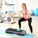 ZENY 43'' Exercise Aerobic Step Platform Adjustable Fitness Stepper with 4 Detachable Risers Fitness Workout Stepper for Home Gym Cardio Strength & Training