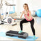 ZENY 43'' Exercise Aerobic Step Platform Adjustable Fitness Stepper with 4 Detachable Risers Fitness Workout Stepper for Home Gym Cardio Strength & Training