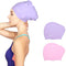 Keary 2 Pack Silicone Swim Cap for Long Hair Women Girls Waterproof Pool Swimming Cap Cover Ears to Keep Your Hair Dry, 3D Ergonomic Stretchable Durable and Anti-Slip, Easy to Put On and Off