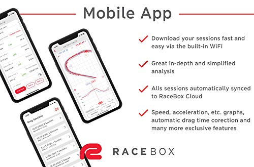 RaceBox 10Hz GPS Based Performance Meter Box with Mobile App Car Race Lap Timer and Drag Meter Racing Accelerometer Data Logger