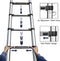 Koreal Telescoping Ladder,2.6Meter Aluminum Folding Telescopic Ladder with Locking Mechanism,Ladders Multi Purpose Collapsible Ladder for Home or RV Outdoor Work,Heavy Duty Load 330 lbs