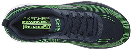 Skechers Men's Go Ultra Max Spikeless Golf Shoe, Navy/Lime, 10 US