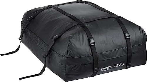 Amazon Basics Rooftop Cargo Carrier Bag, Black, 0.42 Cubic Meter