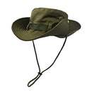 Boonie  Hat, Outdoor Wide Brim Sun Protect Hat, Double Layer Classic US Combat Army Style Bush Jungle Sun Cap for Fishing Hunting Camping Green