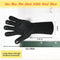 BBQ Gloves, 1472°F Heat Resistant Fireproof Mitts, Silicone Non-Slip Washable Oven Kitchen Gloves for Barbecue, Grilling, Cooking, Baking, Camping, Smoker (Black)