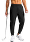 G Gradual Men's Golf Joggers Pants with Zipper Pockets Stretch Sweatpants Slim Fit Track Pants Joggers for Men Work Running, Black, X-Large