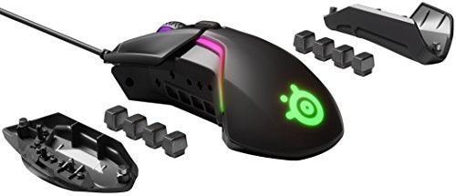 SteelSeries Rival 600 Wired 7-Button 96-128g Gaming Mouse - Prism 3-Zone RGB Illumination - 12,000 CPI - TrueMove3+ Dual Optical Sensor - 0.5 Lift-Off Distance