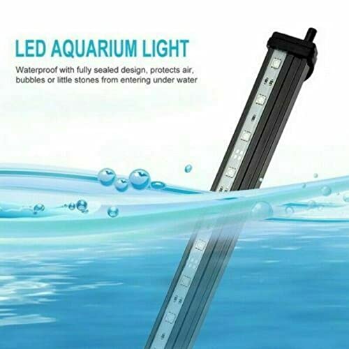 LED Aquarium Lights Submersible Air Bubble RGB Light for Fish Tank Underwater (27CM)
